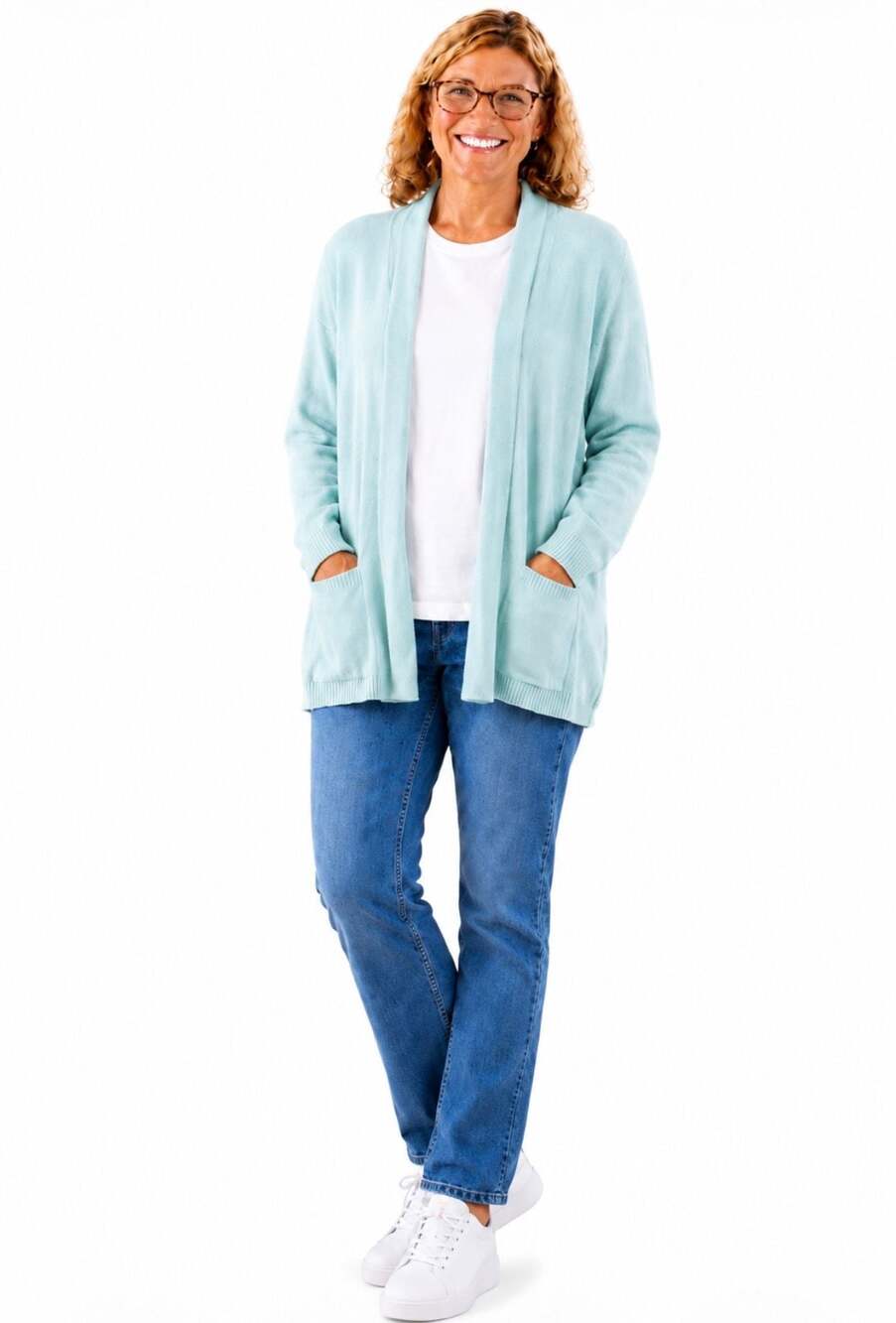 Gap Mint Green Open Front Cardigan Sweater